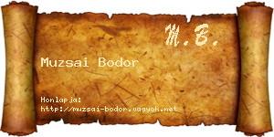 Muzsai Bodor névjegykártya